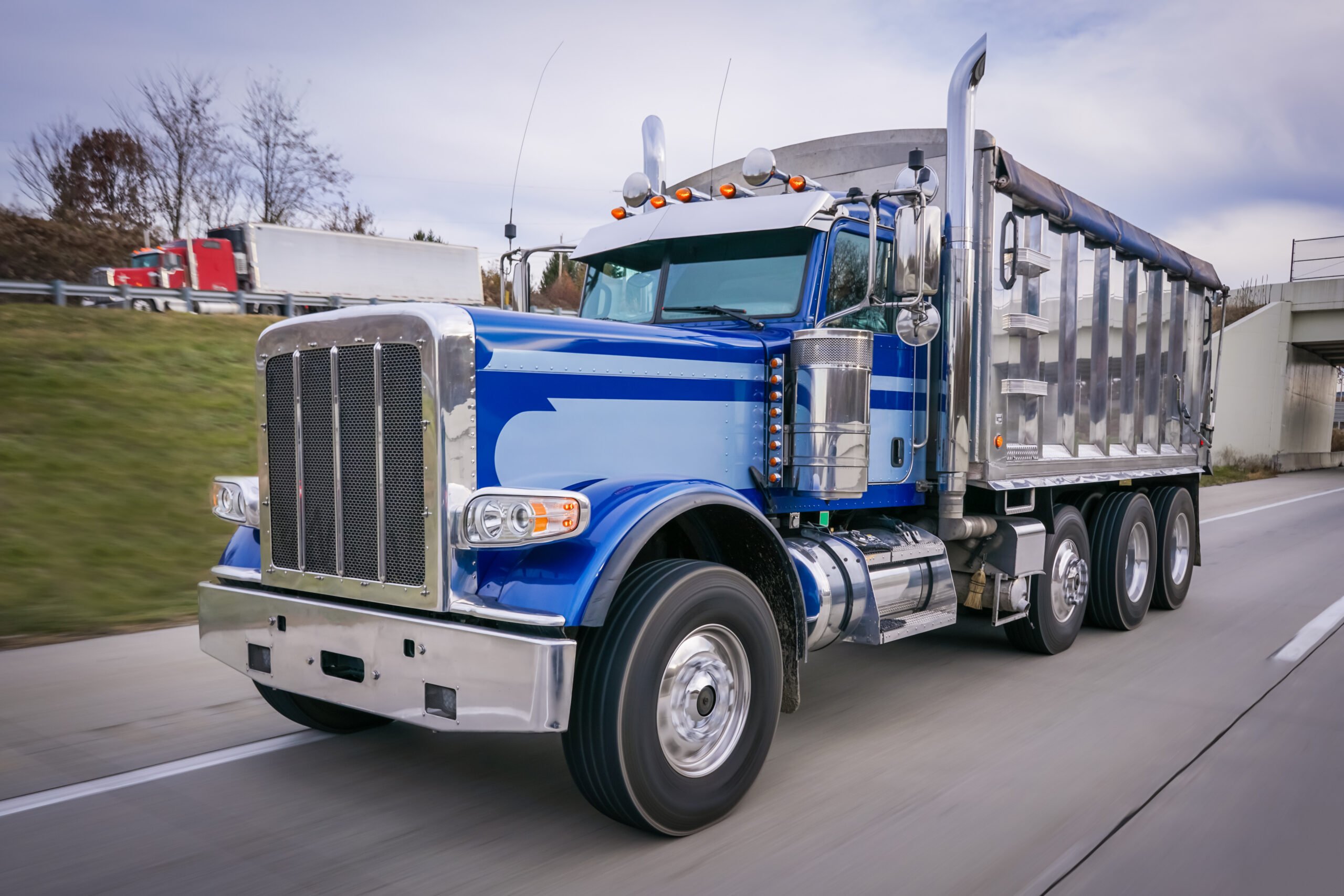 Haul truck on the move